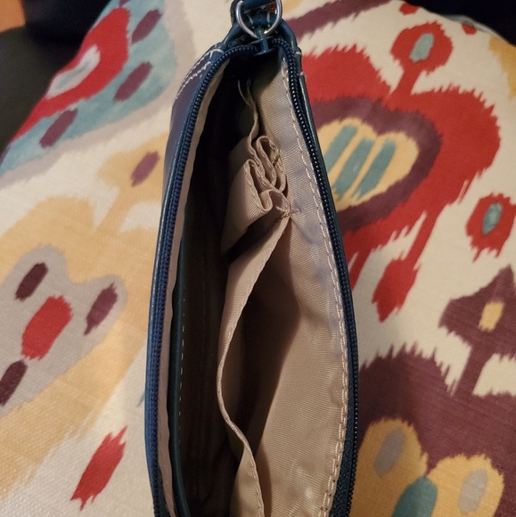 Nine West Teal Zippered Pouch with Mirror - Picture 4 of 7